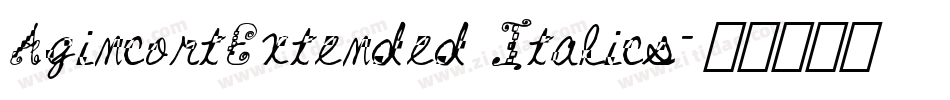AgincortExtended Italics字体转换